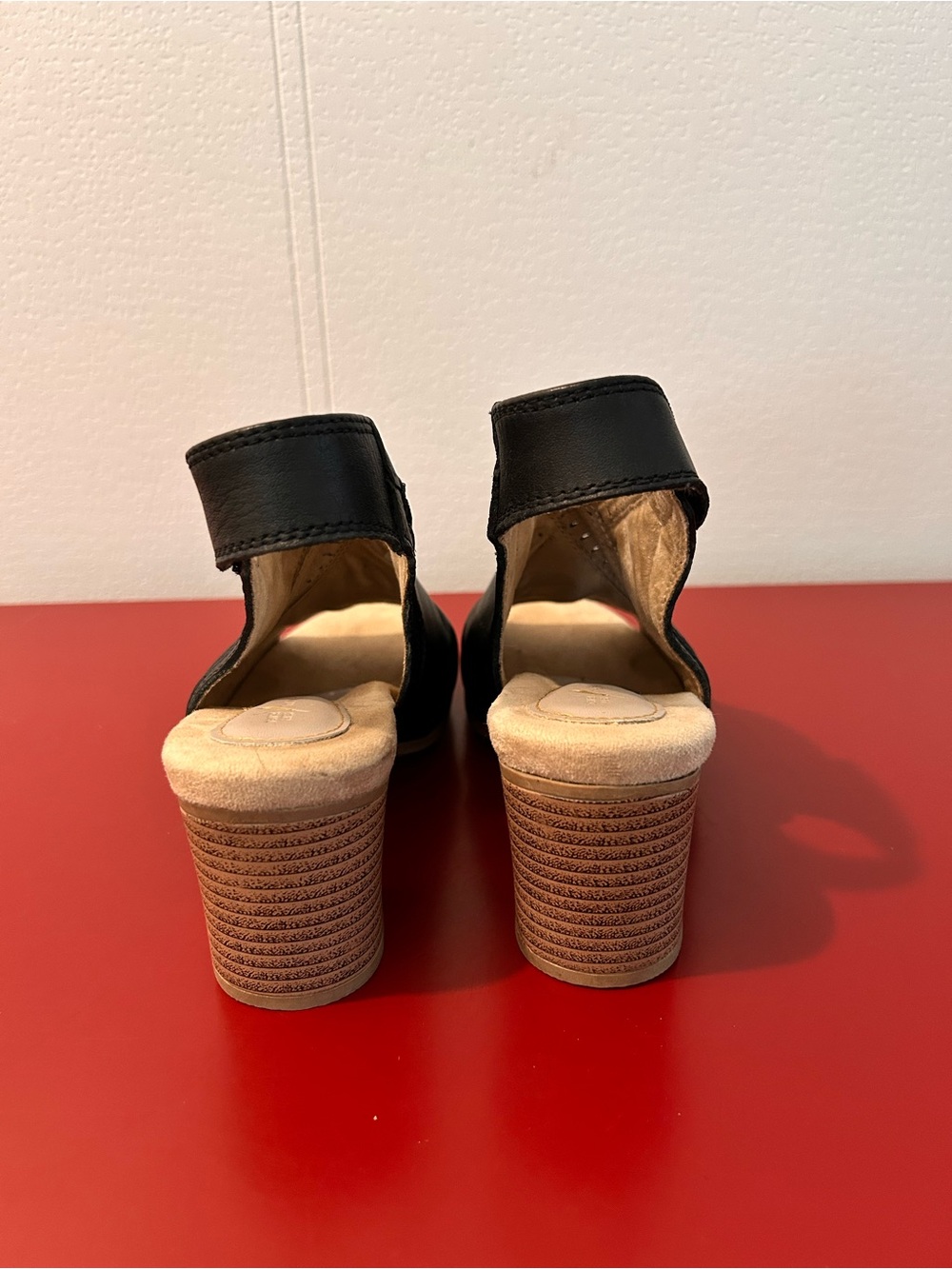 Denver Hayes Size 7 Black Leather Open-Toe Slingback Mules/Sandals - Picture 6 of 7